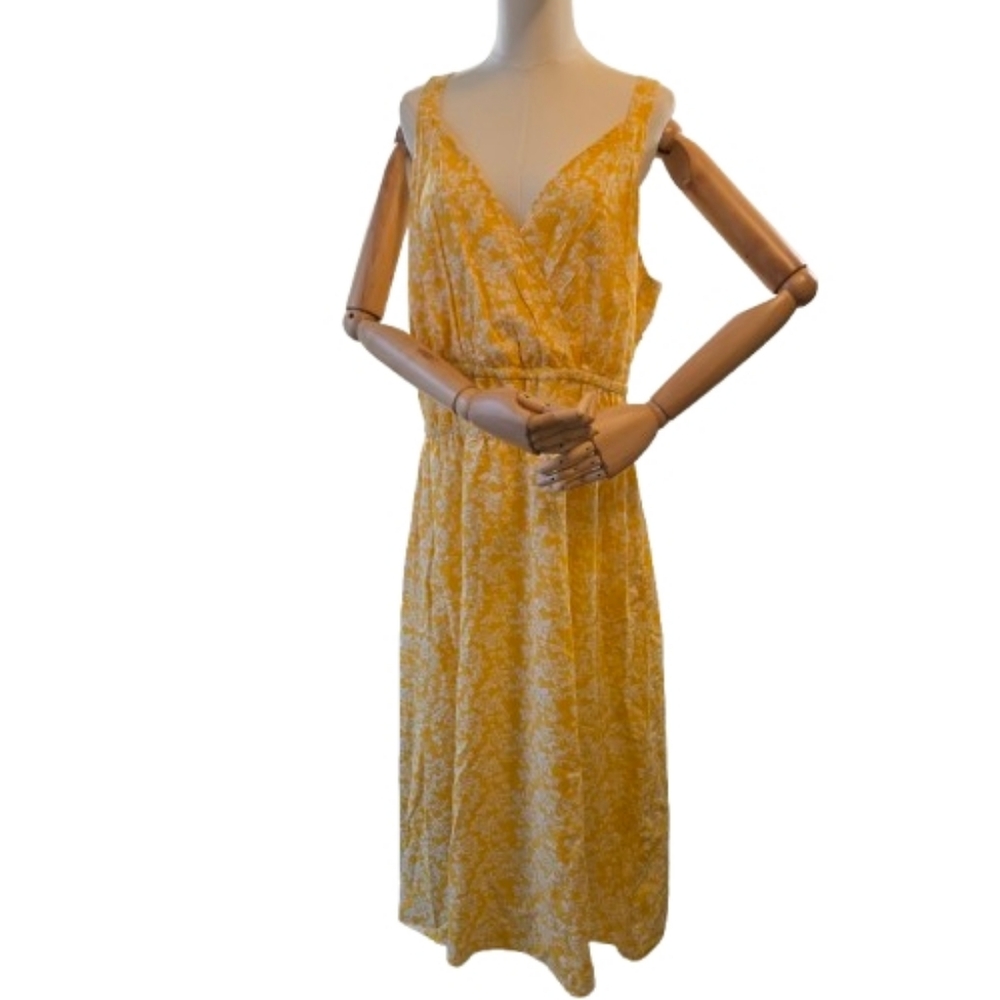 NWT UT Yellow Floral Sleeveless Maxi Dress Size XXL - Picture 12 of 13